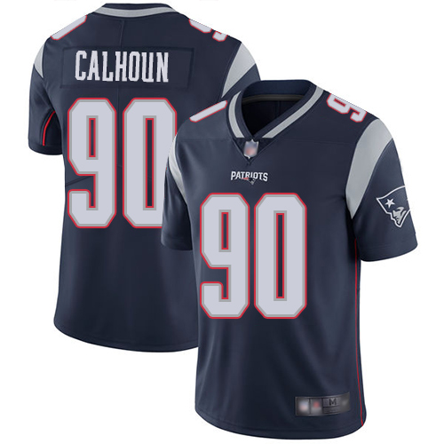 New England Patriots Football #90 Vapor Limited Navy Blue Men Shilique Calhoun Home NFL Jersey